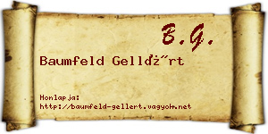 Baumfeld Gellért névjegykártya